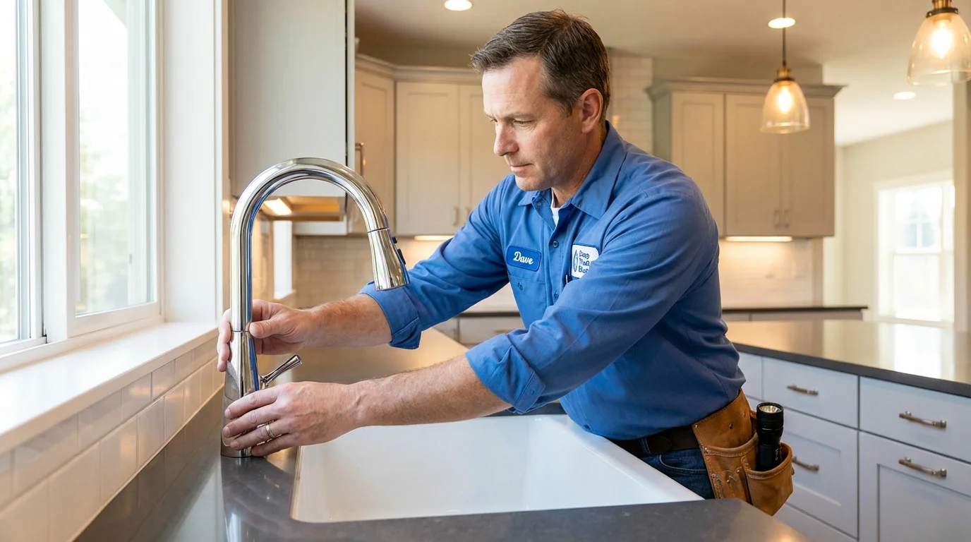 Kitchen faucet installation by Johns Plumbing LLC in Desert Hot Springs